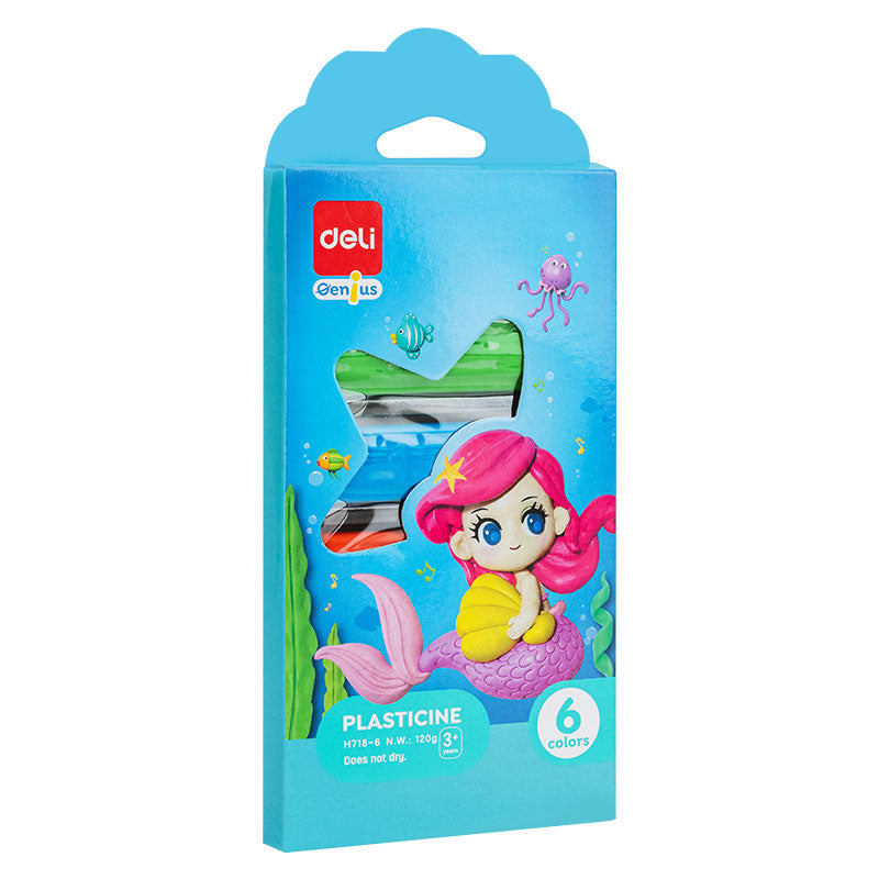 PLASTILINA 6 CULORI 120G CUTIE CARTON DELI PLASTILINA 6 CULORI 120G CUTIE CARTON DELI